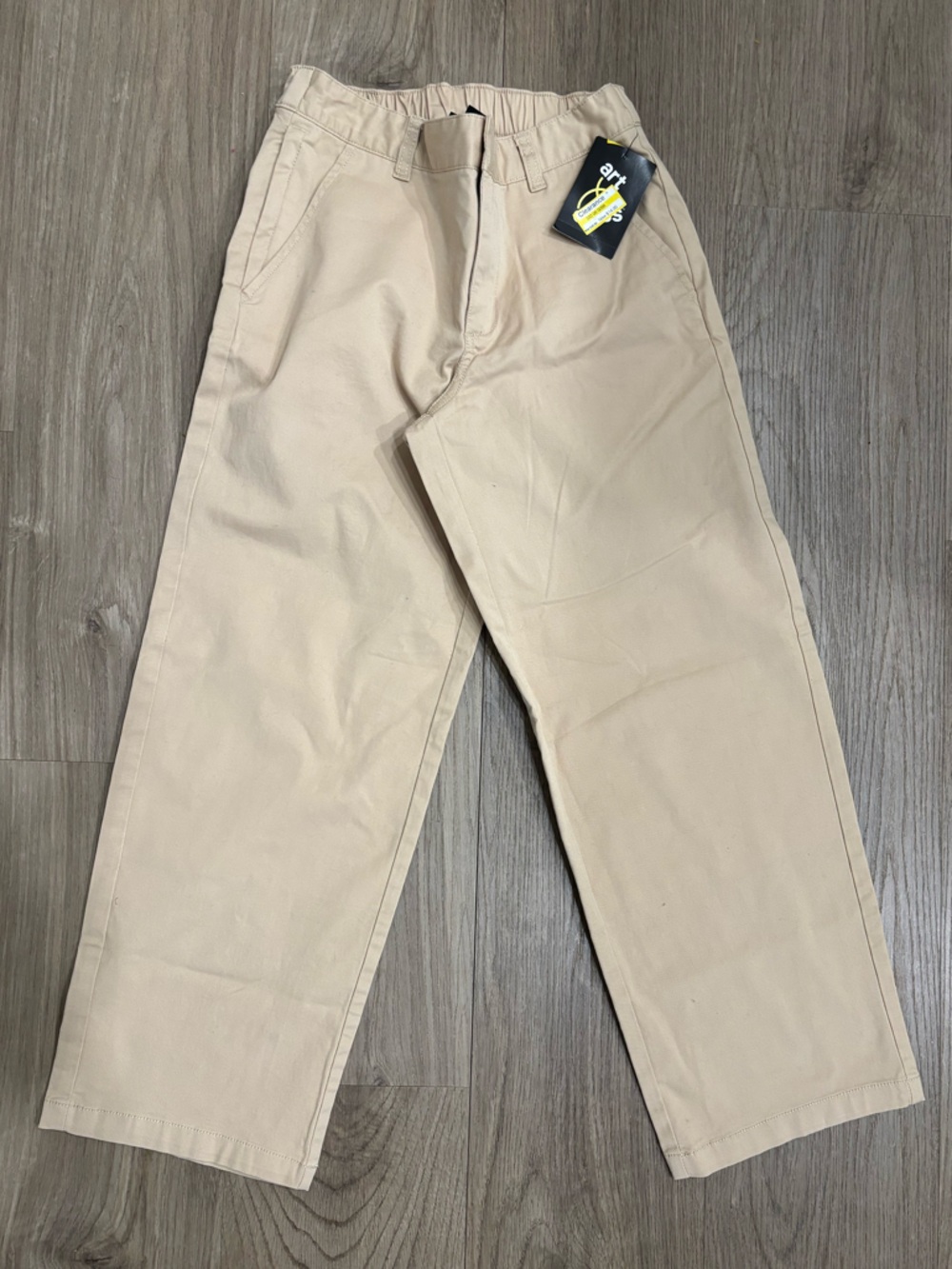 Boys Casual Straight Leg Pants in Beige Size 10